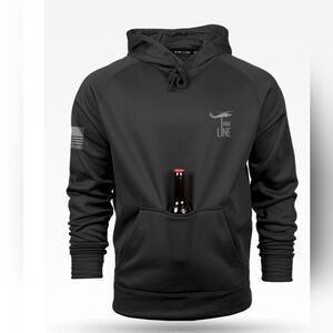 Nine Line The Pledge Black Raglan Tailgater Moisture Wicking Pullover Hoodie.2XL